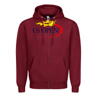 Burgundy us open tennis Zipper Hoodie - InspiraDesign