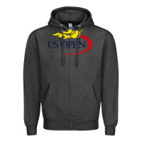 Charcoal Heather us open tennis Zipper Hoodie - InspiraDesign