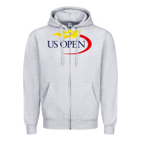 Heather Grey us open tennis Zipper Hoodie - InspiraDesign