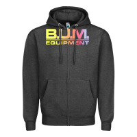 Charcoal Heather vintage bum equipment 02 Zipper Hoodie - InspiraDesign