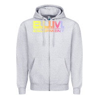 Heather Grey vintage bum equipment 02 Zipper Hoodie - InspiraDesign