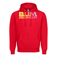 Red vintage bum equipment 02 Zipper Hoodie - InspiraDesign