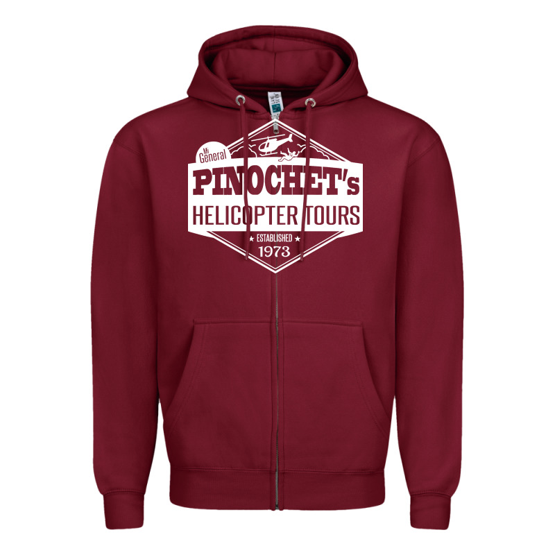 Pinochet Helicopter Tours Zipper Hoodie by InspiraDesign | Teevron