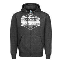 Charcoal Heather Pinochet Helicopter Tours Zipper Hoodie - InspiraDesign