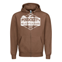 Chestnut Pinochet Helicopter Tours Zipper Hoodie - InspiraDesign