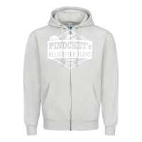 Dove Grey Pinochet Helicopter Tours Zipper Hoodie - InspiraDesign