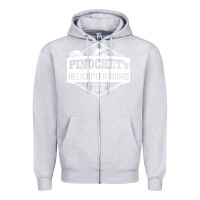 Heather Grey Pinochet Helicopter Tours Zipper Hoodie - InspiraDesign