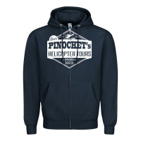 Navy Pinochet Helicopter Tours Zipper Hoodie - InspiraDesign