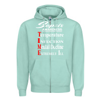 Seafoam Sepsis Awareness  Know Sepsis Signs  Sepsis Surviv Zipper Hoodie - InspiraDesign