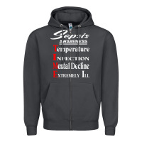 Smoke Sepsis Awareness  Know Sepsis Signs  Sepsis Surviv Zipper Hoodie - InspiraDesign
