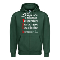 Sports Green Sepsis Awareness  Know Sepsis Signs  Sepsis Surviv Zipper Hoodie - InspiraDesign