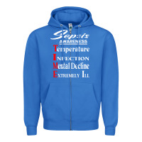 True Royal Sepsis Awareness  Know Sepsis Signs  Sepsis Surviv Zipper Hoodie - InspiraDesign