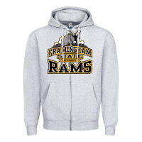 Heather Grey framingham state Zipper Hoodie - InspiraDesign