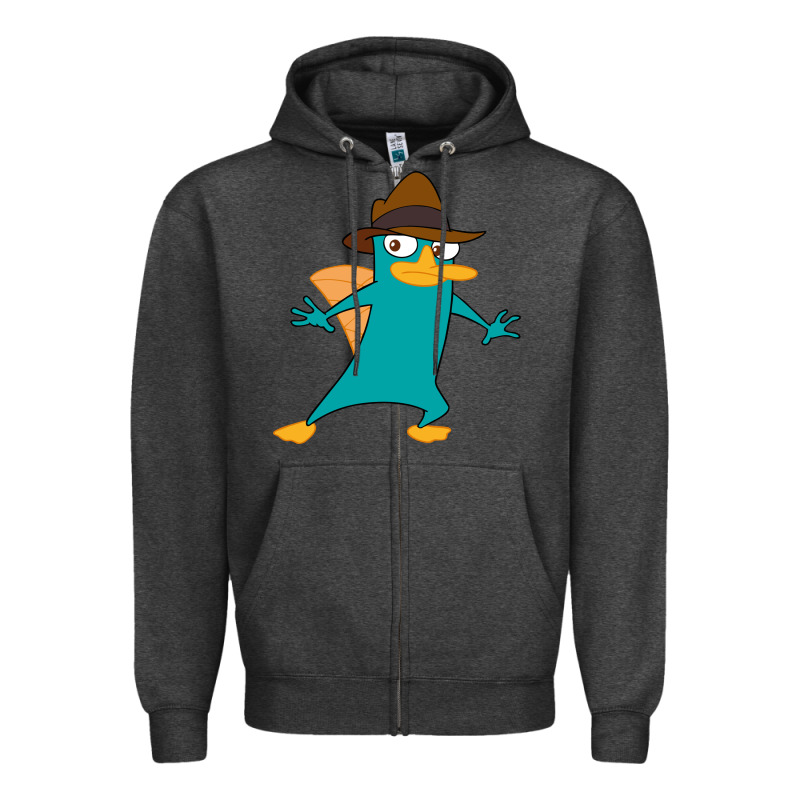 Perry The Platypus Zipper Hoodie by InspiraDesign | Teevron