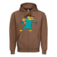 Chestnut Perry The Platypus Zipper Hoodie - InspiraDesign
