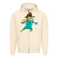 Sandshell Perry The Platypus Zipper Hoodie - InspiraDesign