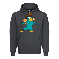 Smoke Perry The Platypus Zipper Hoodie - InspiraDesign