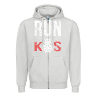 Dove Grey RUN k8s Zipper Hoodie - InspiraDesign