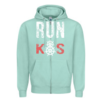 Seafoam RUN k8s Zipper Hoodie - InspiraDesign