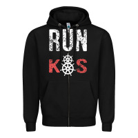 Black RUN k8s Zipper Hoodie - InspiraDesign