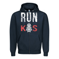 Navy RUN k8s Zipper Hoodie - InspiraDesign