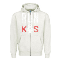 Oatmeal Heather RUN k8s Zipper Hoodie - InspiraDesign
