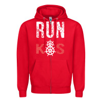 Red RUN k8s Zipper Hoodie - InspiraDesign