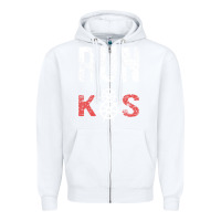 White RUN k8s Zipper Hoodie - InspiraDesign