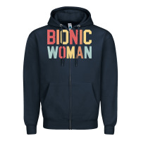 Navy bionic woman injury accident broken hip leg arm surgery t shirt Zipper Hoodie - InspiraDesign