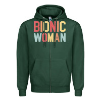 Sports Green bionic woman injury accident broken hip leg arm surgery t shirt Zipper Hoodie - InspiraDesign
