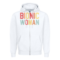 White bionic woman injury accident broken hip leg arm surgery t shirt Zipper Hoodie - InspiraDesign