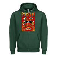 Sports Green Kite fly Zipper Hoodie - InspiraDesign