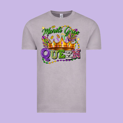 Mardi Gras Queen Vintage Tee Designed By Fadigitalartstudio