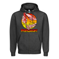 Charcoal Heather Propagandhi Merch Essential Zipper Hoodie - InspiraDesign