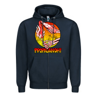 Navy Propagandhi Merch Essential Zipper Hoodie - InspiraDesign