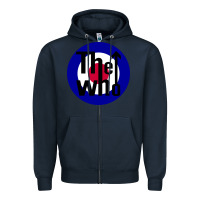 Navy rock and roll Zipper Hoodie - InspiraDesign