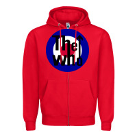 Red rock and roll Zipper Hoodie - InspiraDesign