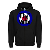 Black rock and roll Zipper Hoodie - InspiraDesign