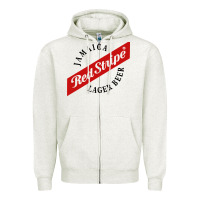 Oatmeal Heather jamaica red stripe lager beer Zipper Hoodie - InspiraDesign