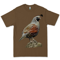 Cacao California Quail Bird Premium Tee - RanaPortraitStore