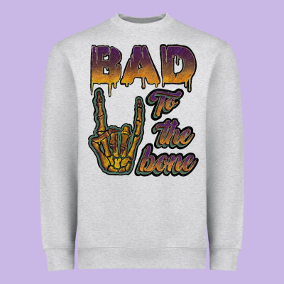 Bad To The Bone Heavyweight Sweatshirt Designed By Jahusdesignshop
