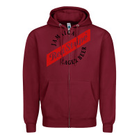 Burgundy jamaica red stripe lager beer Zipper Hoodie - InspiraDesign