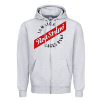 Heather Grey jamaica red stripe lager beer Zipper Hoodie - InspiraDesign