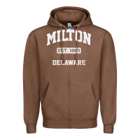 Chestnut milton delaware de vintage state athletic style t shirt Zipper Hoodie - InspiraDesign