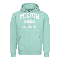 Seafoam milton delaware de vintage state athletic style t shirt Zipper Hoodie - InspiraDesign