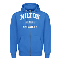 True Royal milton delaware de vintage state athletic style t shirt Zipper Hoodie - InspiraDesign