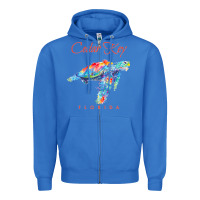 True Royal Cedar Key Florida Watercolor Sea Turtle Sweatshirt Zipper Hoodie - InspiraDesign