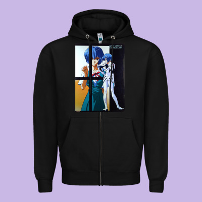 Neon Genesis Evangelion Rei Ayanami Zipper Hoodie Designed By Inspiradesign