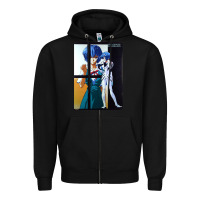 Black Neon Genesis Evangelion Rei Ayanami Zipper Hoodie - InspiraDesign