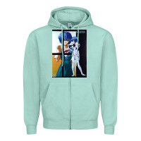 Seafoam Neon Genesis Evangelion Rei Ayanami Zipper Hoodie - InspiraDesign